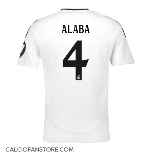 Maglia Calcio Real Madrid David Alaba #4 Prima Divisa 2024-25 Manica Corta